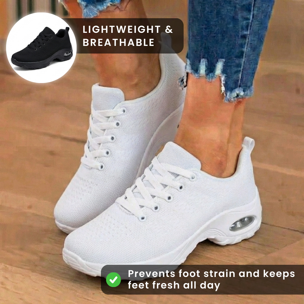 Orthopedic Mesh Athletic Sneakers - Air Cushion Heel & Lightweight Design