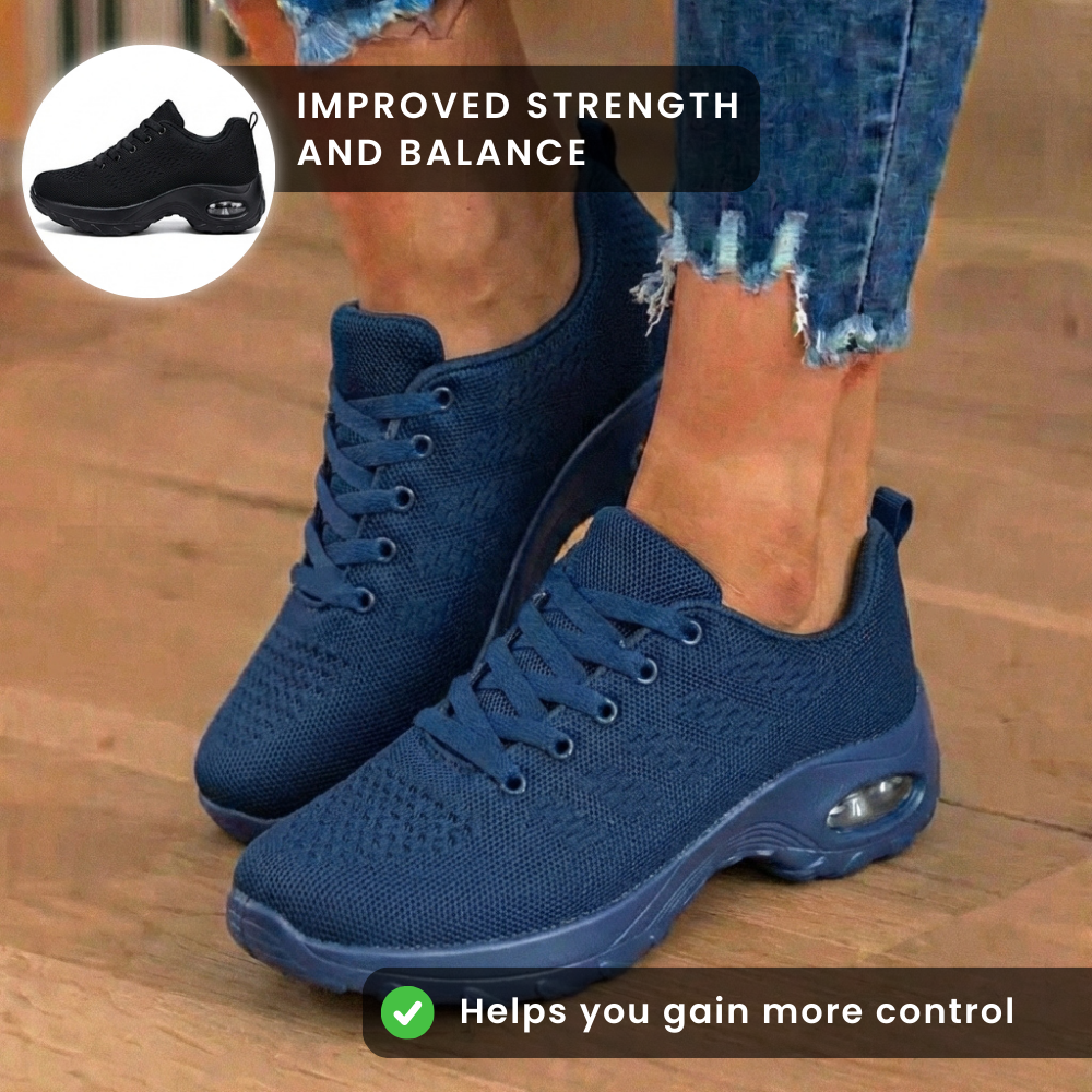 Orthopedic Mesh Athletic Sneakers - Air Cushion Heel & Lightweight Design