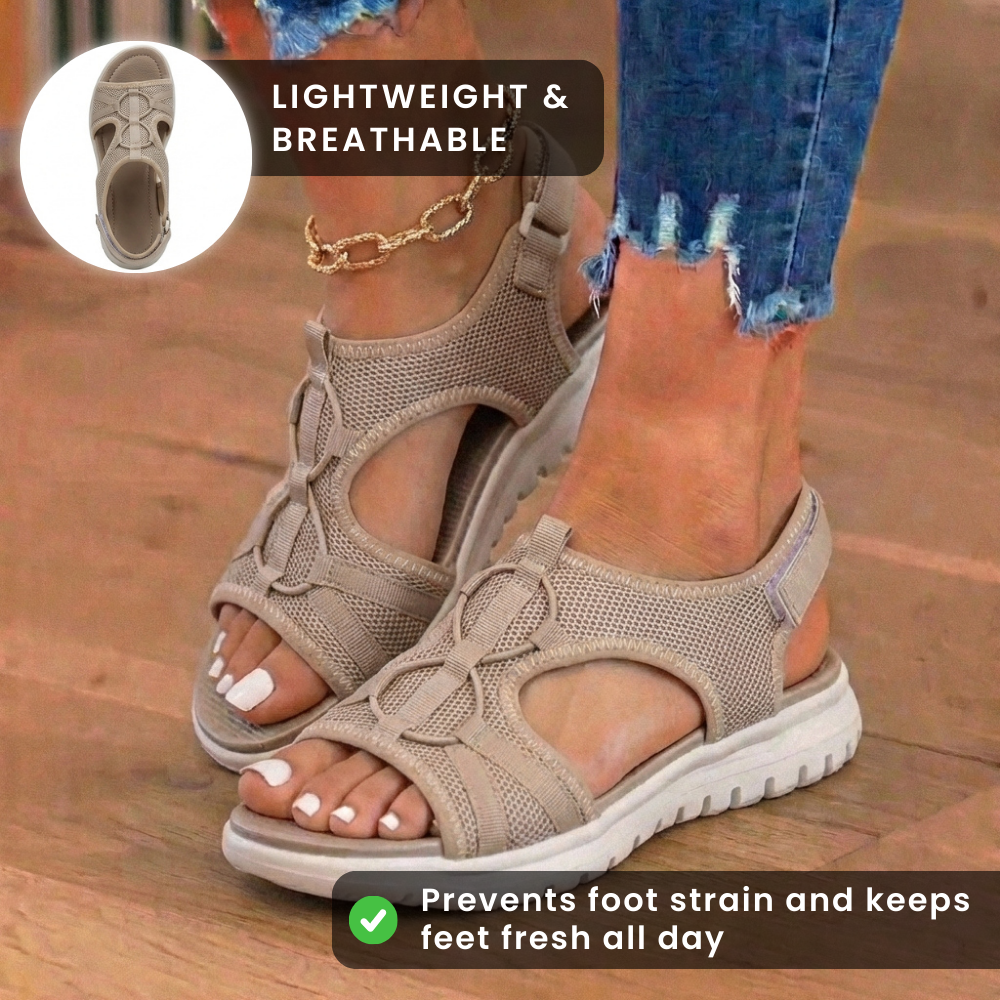Orthopedic Mesh Sport Sandals - Buckle Closure & Treading Outsole