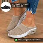 Orthopedic Mesh Air-Cushion Slip-On Mules - Breathable Rocker Sole