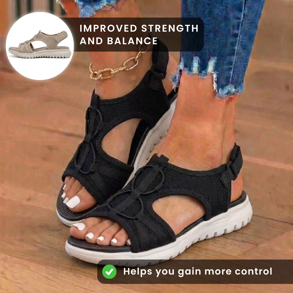 Orthopedic Mesh Sport Sandals - Buckle Closure & Treading Outsole