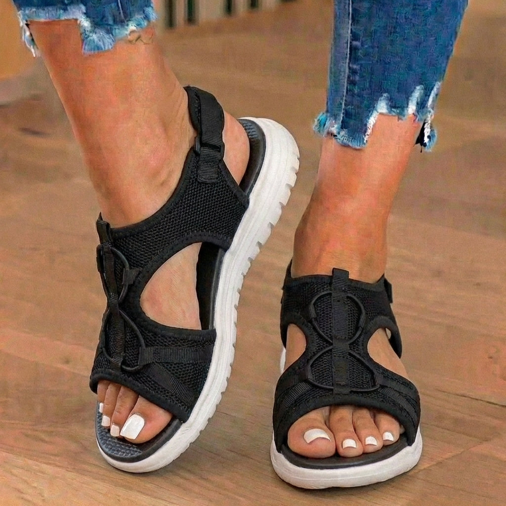 Orthopedic Mesh Sport Sandals - Buckle Closure & Treading Outsole