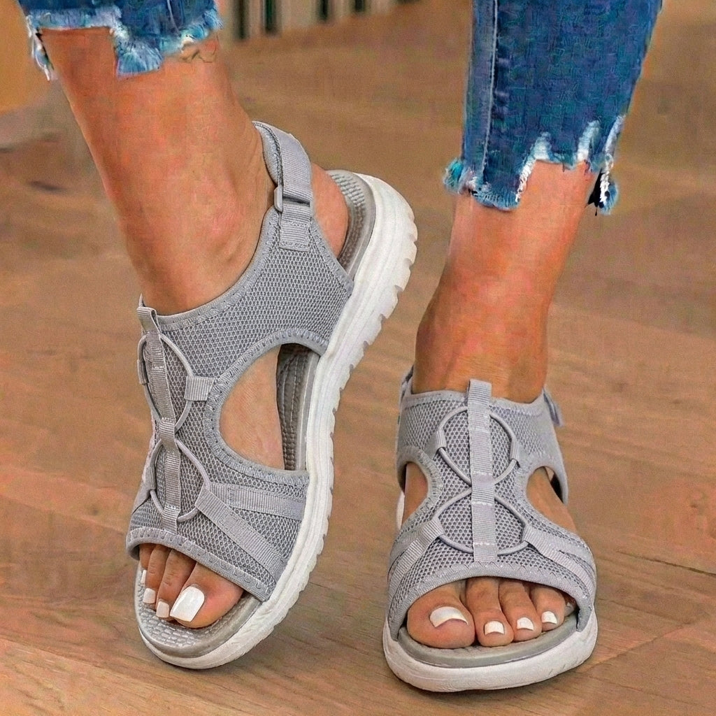 Orthopedic Mesh Sport Sandals - Buckle Closure & Treading Outsole