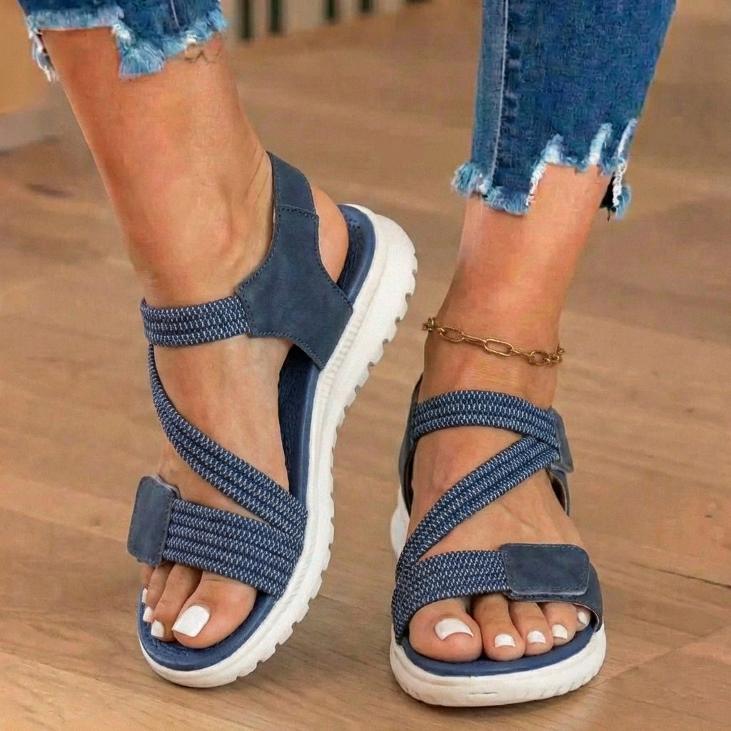 Orthopedic Elastic Sport Sandals - Dual-Strap Buckle Design