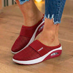 Orthopedic Mesh Air-Cushion Slip-On Mules - Breathable Rocker Sole
